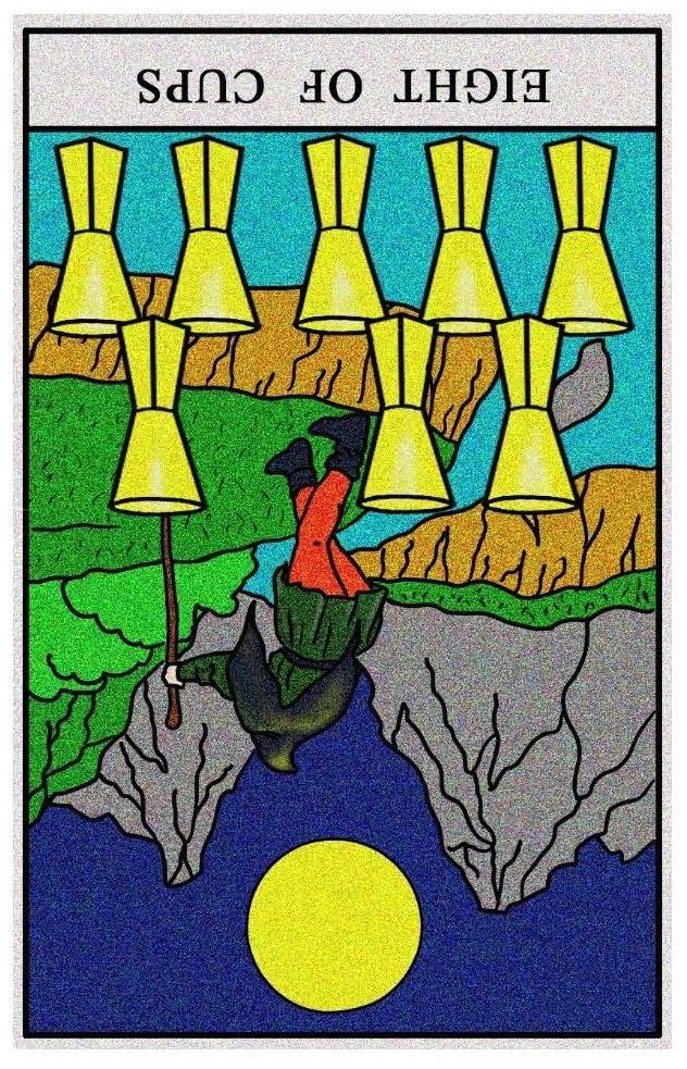 Boston Tarot Readings - Eight of Cups - Reversed