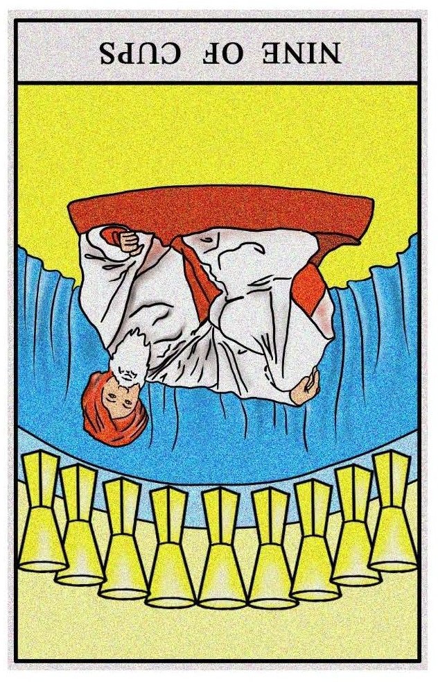 Boston Tarot Readings - Nine of Cups - Reversed