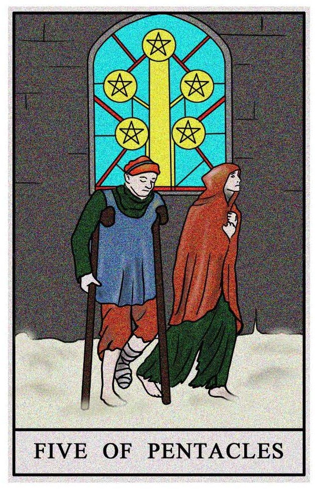 Boston Tarot Readings - Five of Pentacles