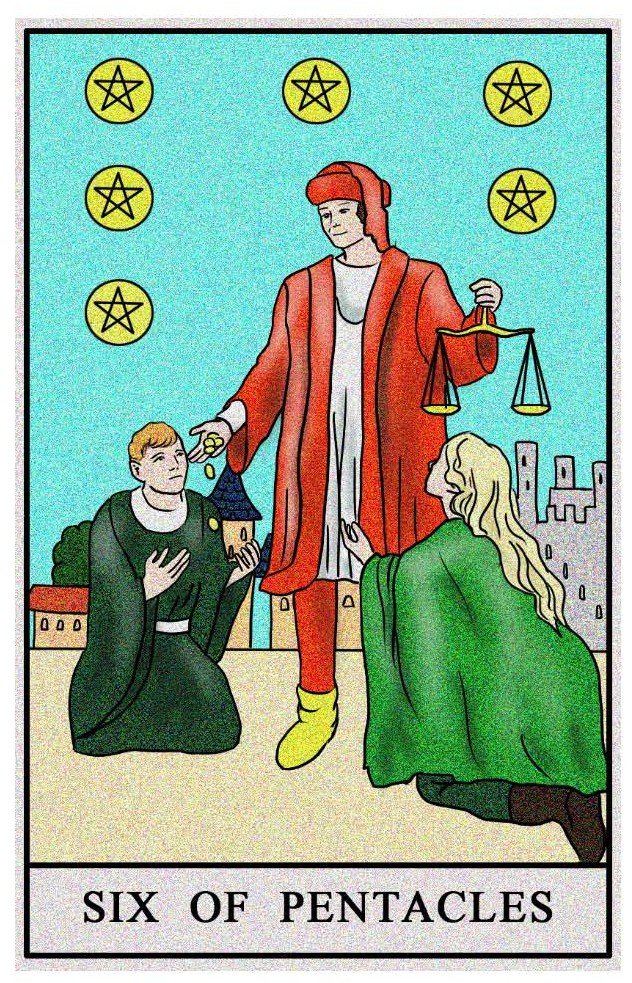 Boston Tarot Readings - Six of Pentacles