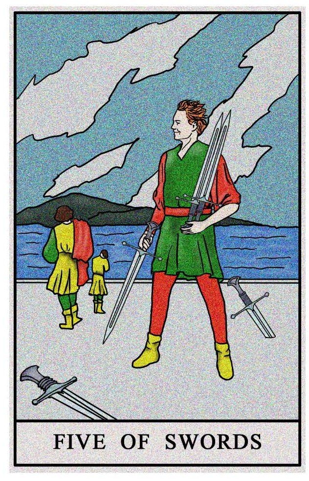 Boston Tarot Readings - Five of Swords